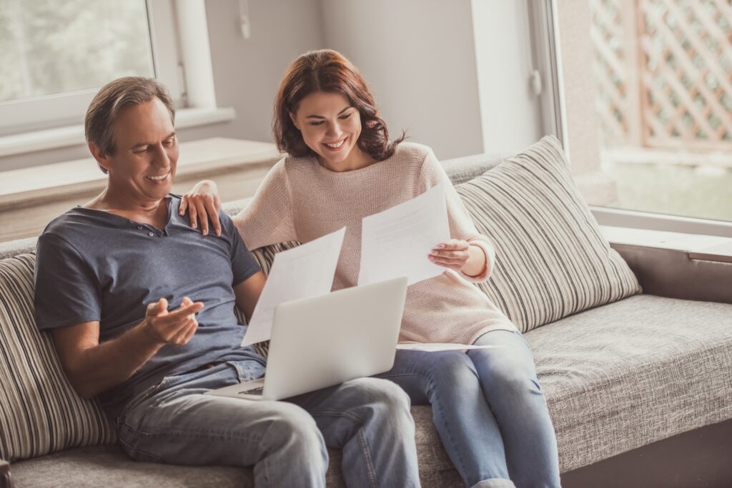 Couple at home