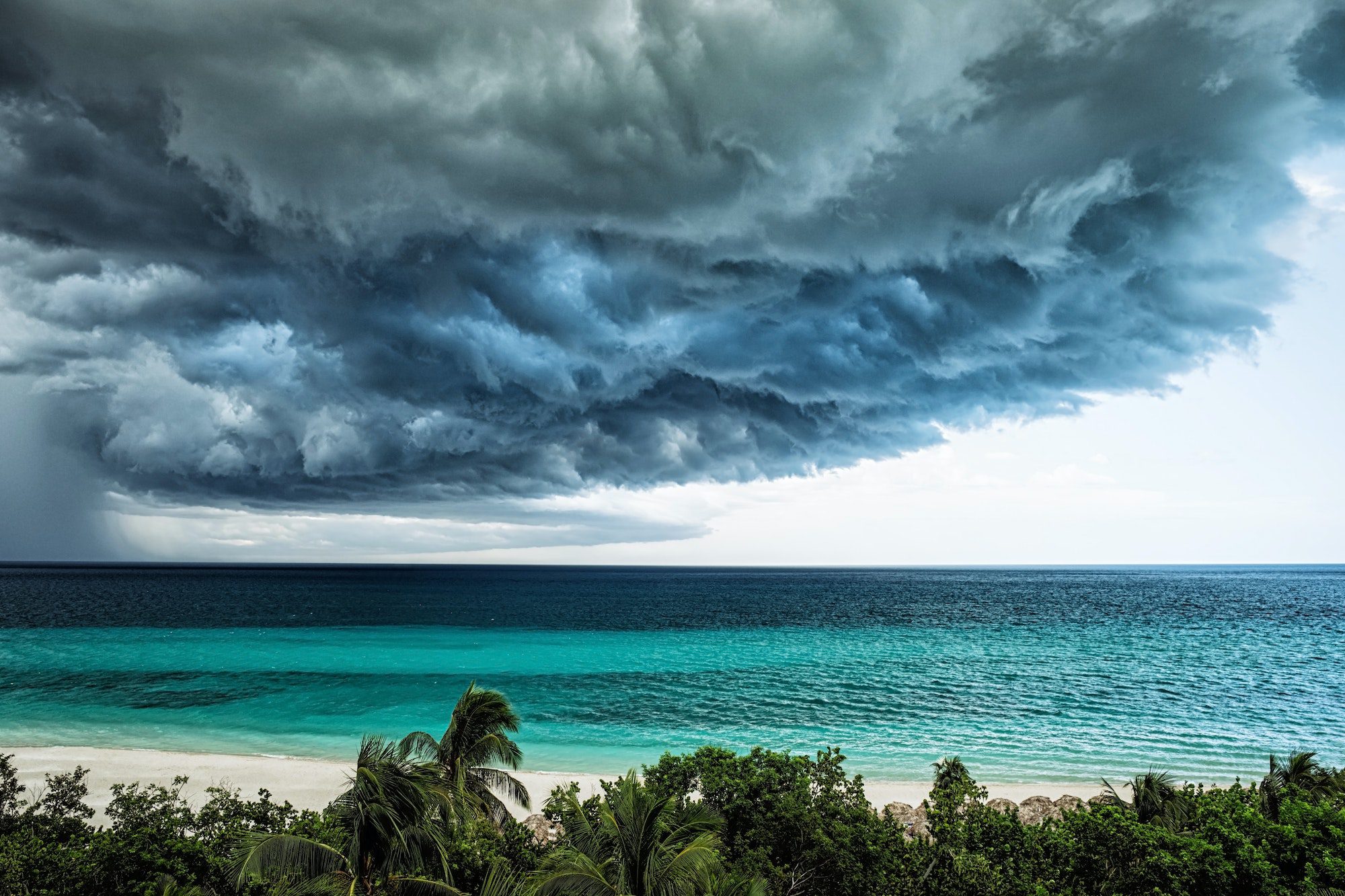 Storm clouds over the sea